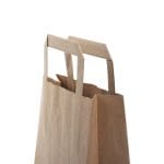 Popieriniai maišeliai su plokščiomis rankenėlėmis, 180x85x230cm, 70gsm, rudos sp. - Image 2