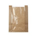 Papīra tūtas ar perforētu lodziņu, 180x60x250mm, PAP, 32gsm, brūnas, iepakojumā 1000gab.