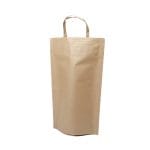Dāvanu maiss ar plakaniem rokturiem pudelēm 230x90x380mm, PAP, 90gsm, brūns