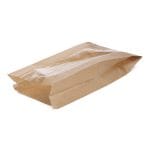 OPP paper bags with window 160x75x350mm, PAP, 32gsm, brown - Image 2