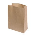 Popieriniai maišeliai su plokščiu dugnu, 220x100x310mm, 50gsm, rudos sp., PAP, 50gsm