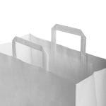 Paper bag with flat handles, 220x100x280mm, 70gsm, white - Image 2