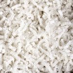 Paper shreds, 4 mm, white, 1 kg