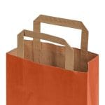 Dāvanu maiss ar plakaniem rokturiem, 180x80x240mm, PAP, 80gsm, oranžs - Image 2