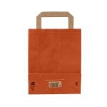 Dāvanu maiss ar plakaniem rokturiem, 180x80x240mm, PAP, 80gsm, oranžs - Image 3