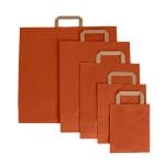 Dāvanu maiss ar plakaniem rokturiem, 180x80x240mm, PAP, 80gsm, oranžs - Image 4