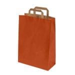 Dāvanu maiss ar plakaniem rokturiem, 270x120x370mm, PAP, 90gsm, oranžs