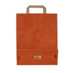 Dāvanu maiss ar plakaniem rokturiem, 270x120x370mm, PAP, 90gsm, oranžs - Image 3