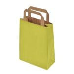 Dāvanu maiss ar plakaniem rokturiem, 180x80x240mm, PAP, 80gsm, gaiši zaļš