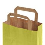 Dāvanu maiss ar plakaniem rokturiem, 180x80x240mm, PAP, 80gsm, gaiši zaļš - Image 2