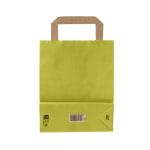 Dāvanu maiss ar plakaniem rokturiem, 180x80x240mm, PAP, 80gsm, gaiši zaļš - Image 3