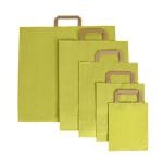 Dāvanu maiss ar plakaniem rokturiem, 180x80x240mm, PAP, 80gsm, gaiši zaļš - Image 4