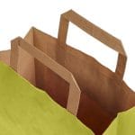 Dāvanu maiss ar plakaniem rokturiem, 220x100x290mm, PAP, 80gsm, gaiši zaļš - Image 2