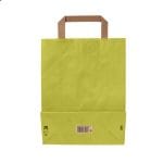 Dāvanu maiss ar plakaniem rokturiem, 220x100x290mm, PAP, 80gsm, gaiši zaļš - Image 3