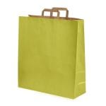 Dāvanu maiss ar plakaniem rokturiem, 450x150x490mm, PAP, 110gsm, gaiši zaļš