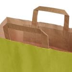 Dāvanu maiss ar plakaniem rokturiem, 450x150x490mm, PAP, 110gsm, gaiši zaļš - Image 2