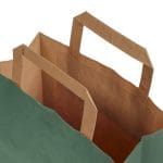 Dāvanu maiss ar plakaniem rokturiem, 220x100x290mm, PAP, 80gsm, tumši zaļš - Image 2