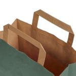 Dāvanu maiss ar plakaniem rokturiem, 270x120x370mm, PAP, 90gsm, tumši zaļš - Image 2