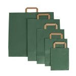 Dāvanu maiss ar plakaniem rokturiem, 270x120x370mm, PAP, 90gsm, tumši zaļš - Image 4