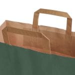 Dāvanu maiss ar plakaniem rokturiem, 320x170x450mm, PAP, 90gsm, tumši zaļš - Image 2