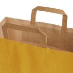 Dāvanu maiss ar plakaniem rokturiem, 220x100x290mm, PAP, 80gsm, dzeltens - Image 2