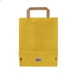Dāvanu maiss ar plakaniem rokturiem, 220x100x290mm, PAP, 80gsm, dzeltens - Image 3