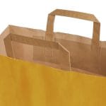 Dāvanu maiss ar plakaniem rokturiem, 320x170x450mm, PAP, 90gsm, dzeltens - Image 2