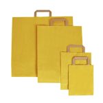 Dāvanu maiss ar plakaniem rokturiem, 450x150x490mm, PAP, 110gsm, dzeltens - Image 4