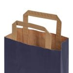 Dāvanu maiss ar plakaniem rokturiem, 180x80x240mm, PAP, 80gsm, zils - Image 2