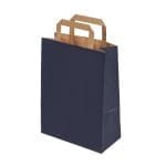 Dāvanu maiss ar plakaniem rokturiem, 220x100x290mm, PAP, 80gsm, zils