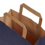 Dāvanu maiss ar plakaniem rokturiem, 220x100x290mm, PAP, 80gsm, zils - Image 2