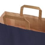 Dovanų maišelis su plokščiomis rankenėlėmis, 450x150x490 mm, PAP, 110 gsm, mėlynos sp. - Image 2