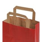 Dāvanu maiss ar plakaniem rokturiem, 180x80x240mm, PAP, 80gsm, sarkans - Image 2