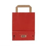 Dāvanu maiss ar plakaniem rokturiem, 180x80x240mm, PAP, 80gsm, sarkans - Image 3