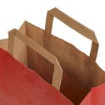 Dāvanu maiss ar plakaniem rokturiem, 220x100x290mm, PAP, 80gsm, sarkans - Image 2