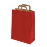 Dāvanu maiss ar plakaniem rokturiem, 270x120x370mm, PAP, 90gsm, sarkans