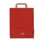 Dāvanu maiss ar plakaniem rokturiem, 270x120x370mm, PAP, 90gsm, sarkans - Image 3