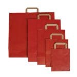 Dāvanu maiss ar plakaniem rokturiem, 270x120x370mm, PAP, 90gsm, sarkans - Image 4