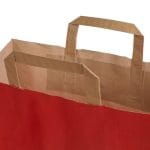 Dāvanu maiss ar plakaniem rokturiem, 320x170x450mm, PAP, 90gsm, sarkans - Image 2