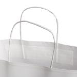 Popieriniai maišeliai su suktomis rankenėlėmis, 300x100x250mm, 70gsm, baltos sp., B-Bags. - Image 2