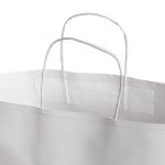 Popieriniai maišeliai su suktomis rankenėlėmis, 500x150x415 mm, 90 gsm, baltos sp., B-Bags. - Image 2