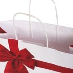 Gift bag with twisted handles, 550x150x490mm, PAP, 110gsm, with bow design - Image 2
