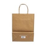 Gift bag with twisted handles, 220x100x290mm, PAP, 100gsm, gold - Image 3