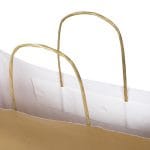 Gift bag with twisted handles, 450x150x490mm, PAP, 110gsm, gold - Image 2