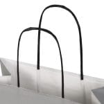 Gift bag with twisted handles, 140x85x215mm, PAP, 100gsm, grey - Image 2