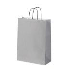 Gift bag with twisted handles, 270x120x370mm, PAP, 100gsm, grey