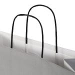 Gift bag with twisted handles, 270x120x370mm, PAP, 100gsm, grey - Image 2