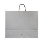 Gift bag with twisted handles, 550x150x490mm, PAP, 110gsm, grey - Image 3
