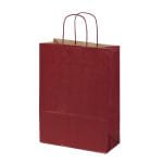 Dovanų maišelis su suktomis rankenėlėmis, 220x100x290 mm, PAP, 100gsm, bordo sp.