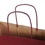 Dovanų maišelis su suktomis rankenėlėmis, 220x100x290 mm, PAP, 100gsm, bordo sp. - Image 2